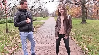 Girl from a park seduced by a pussy craving stallion