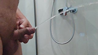 Pissing in a shower