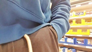 Would you like to Suck my Cock at the Supermarket Risky Masturbation