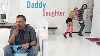 BANGBROS - Khloe Kapri The Horny Stepsister Fucked By Brick Danger While Pops Is Not Looking