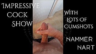 Impressive Cock Show With Multiple Cumshots