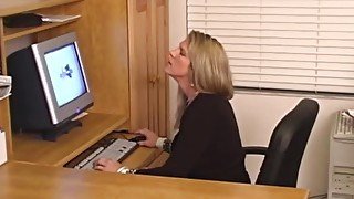 Horny Secretary Blowjob and Ass Fucking Threesome