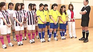 Japanese college girl football training 1 !