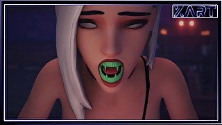 Happy Halloween Vampire Girl Sucking cock and swallowing cum