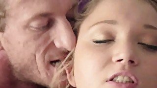 Green eyed blonde with perfect natural perky tits gets laid