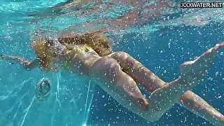 Nata Ocean hot petite pornstar underwater