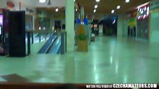 NON-PROFESSIONAL Exhibitionist Pair Fuck in Shopping Mall