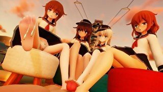 KANTAI COLLECTION - DESTROYERS QUARTET FOOTJOB [PREMIUM VERSION VR 5K]