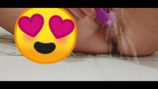 Slow motion intense female squirting creamy orgasm