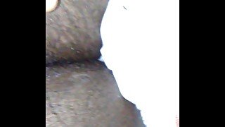 Wet creamy ebony pussy.. no help needed!