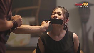 Thai Girl Black Tape Gag