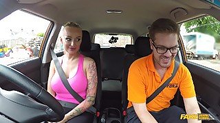 Fake Driving School - Big Knockers Babe Rides To Pass 1 - Ryan Ryder