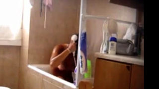 Young women shower