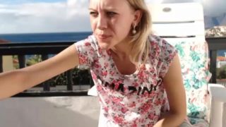 Cute Blond Teen teasing Balcony lush coconut_girl1991_271116 chaturbate REC