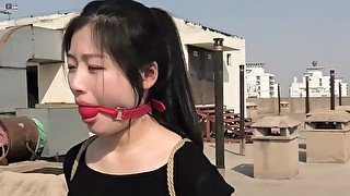 Asian Outdoor Bondage Stroll