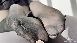 Knocking The Dust Out Of Black Vintage Pantyhose