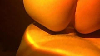 Orange ilumination on my hot sex