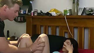 Gorgeous Tattooed Girlfriend Handcuffed and fucked until she cums