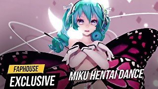 Miku Hentai Dance Undress Creampie MMD 3D Butterfly Shake It MMD 3D Emerald Hair Color Edit Smixix