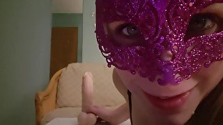 Mylie1420 makes a sloppy blowjob , gagging and spitting