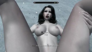 Lesbian sex in the snow in Skyrim Full version