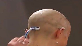 Beautiful girl headshaving