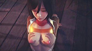 [ATTACK ON TITAN] POV You found Mikasa at the bar (3D PORN 60 FPS)