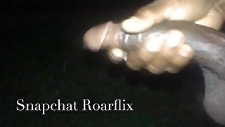 Big Dick Jerking Off Outside (With Cumshot)