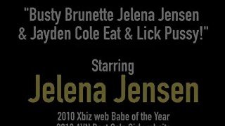 Busty Brunette Jelena Jensen &amp; Jayden Cole Eat &amp; Lick Pussy!