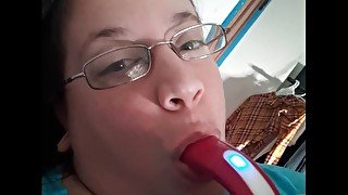 Sucking my delicious pussy juice off my toy