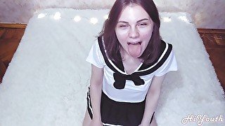 POV Blowjob From Russian Slutty Girlfriend Who Loves Swallow Cum