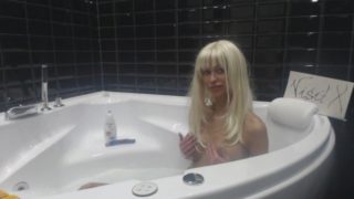 Blonde MiaMaxxx Luxury Tattooed Cover Girl is taking a bath