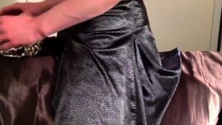 CD rubbing his cock against satin pillow