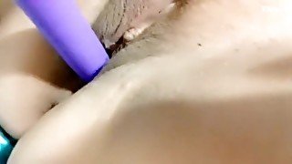 Wife fucks herself with vibrator