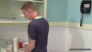 Three guys fucking in doctor's office