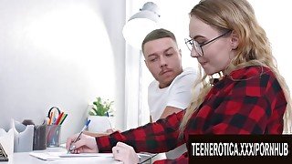 Big Booty  Bella Mur Seduces Lucky Tutor With Her Short Shorts