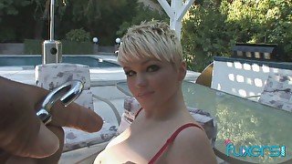 Blond whore wife Jessica is cheating on her husband with hot blooded BBC