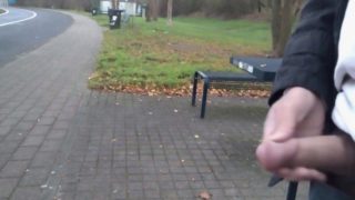 German daddy wanking outdoor