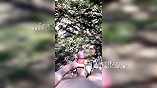 TEEN WANKS BIG DICK & CUMS AT THE BEACH NAKED WEARING WHITE SHOES