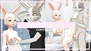 Haru's secret life Chapter #3 Perverted Haru has hard sex in the bathroom Beastars