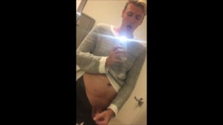 Cumming in the office bathroom