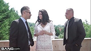 Glamkore - Coco de Mal face fucked outside & anal threesome