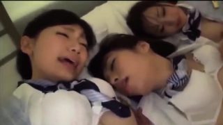 Japanese beauty has hot group sex in kinky party