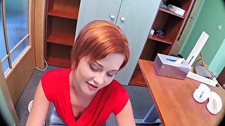 FakeHospital Sexy redhead will do anything for a sick note to get off work