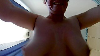 MILF with saggy tits roughly fucked