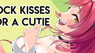 Gentle Femdom &vert;&vert; Cock Kisses For a Cutie [Big step-sis + Virgin listener] [Lipstick kisses]