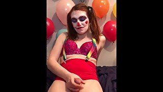 Sexy Clown Masturbates Cock