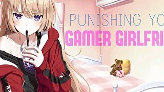 Spanking Your Gamer Girlfriend For Raging (English ASMR) (Sound Porn)