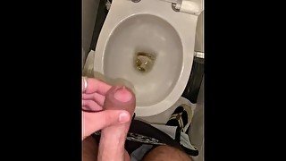 Best sensation, peeing in public toilet