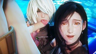 Everyone's favorite Tifa and 2B appear together!